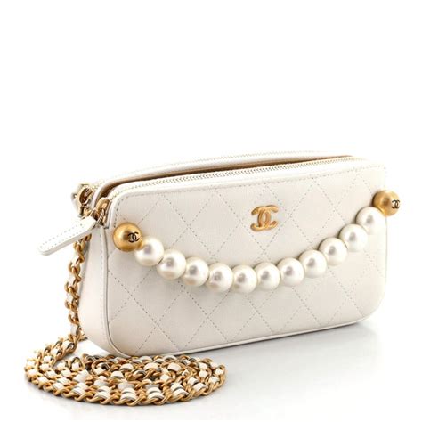 chanel zip clutch